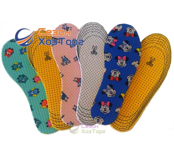 Устілки Дитячі універсальні 24-33 р-ри (латекс+тканина)